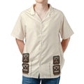 Tiki Nights — Bone Hawaiian Shirt